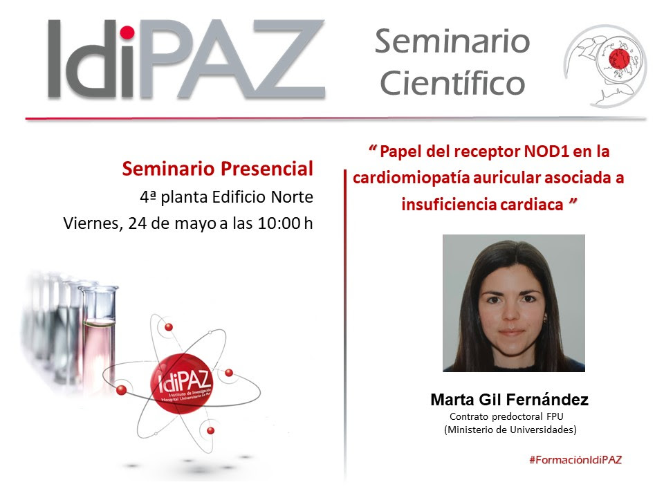 Imagen ilustrativa del seminario científico: Papel del receptor NOD1 en la cardiomiopatía