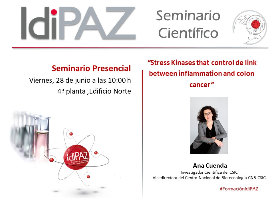 Imagen ilustrativa del seminario científico: Stress kinases that control the link between stress and colon cancer